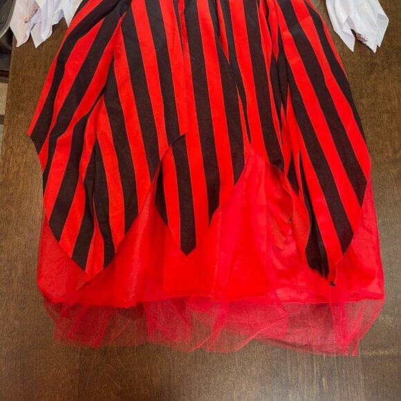 Zucos Pirate Halloween Costume Girls Size 7-9 Dress Up Cosplay Dagger, Hat NEW - Picture 8 of 11